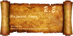 Rajmond Emma névjegykártya